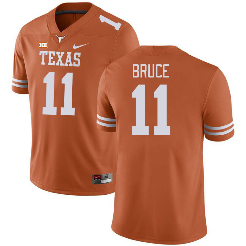 Men #11 McCoy Bruce Texas Longhorns College Football Jerseys Stitched-Orange